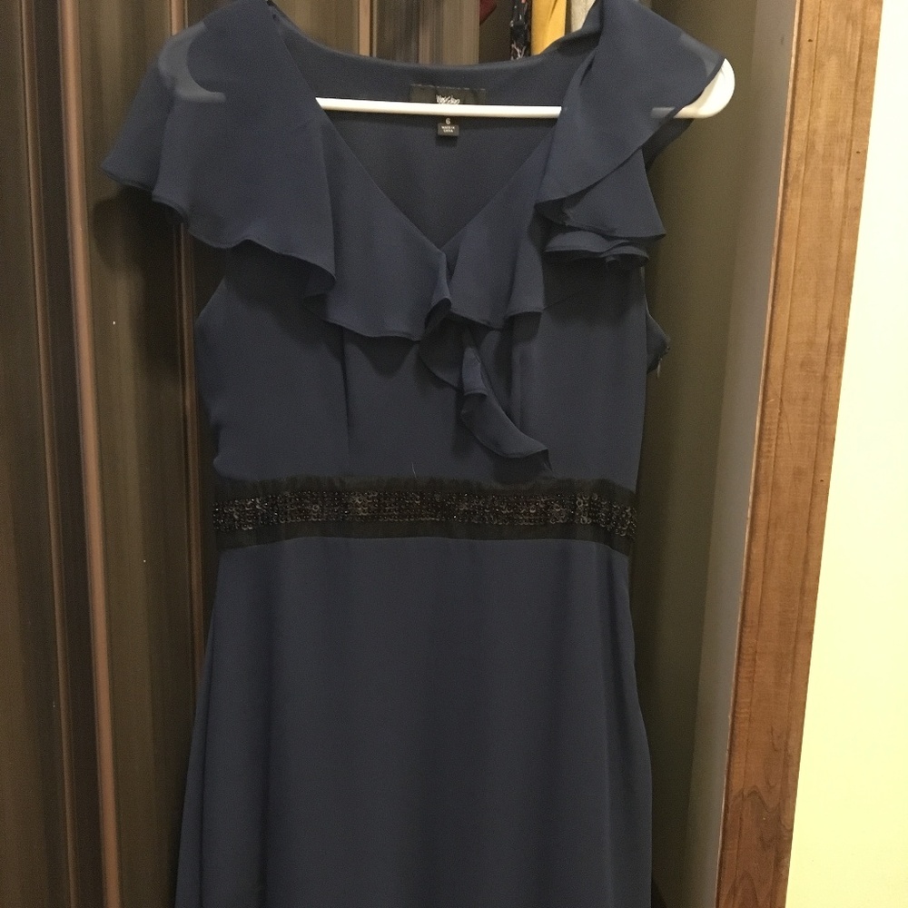 Navy A-line Dress